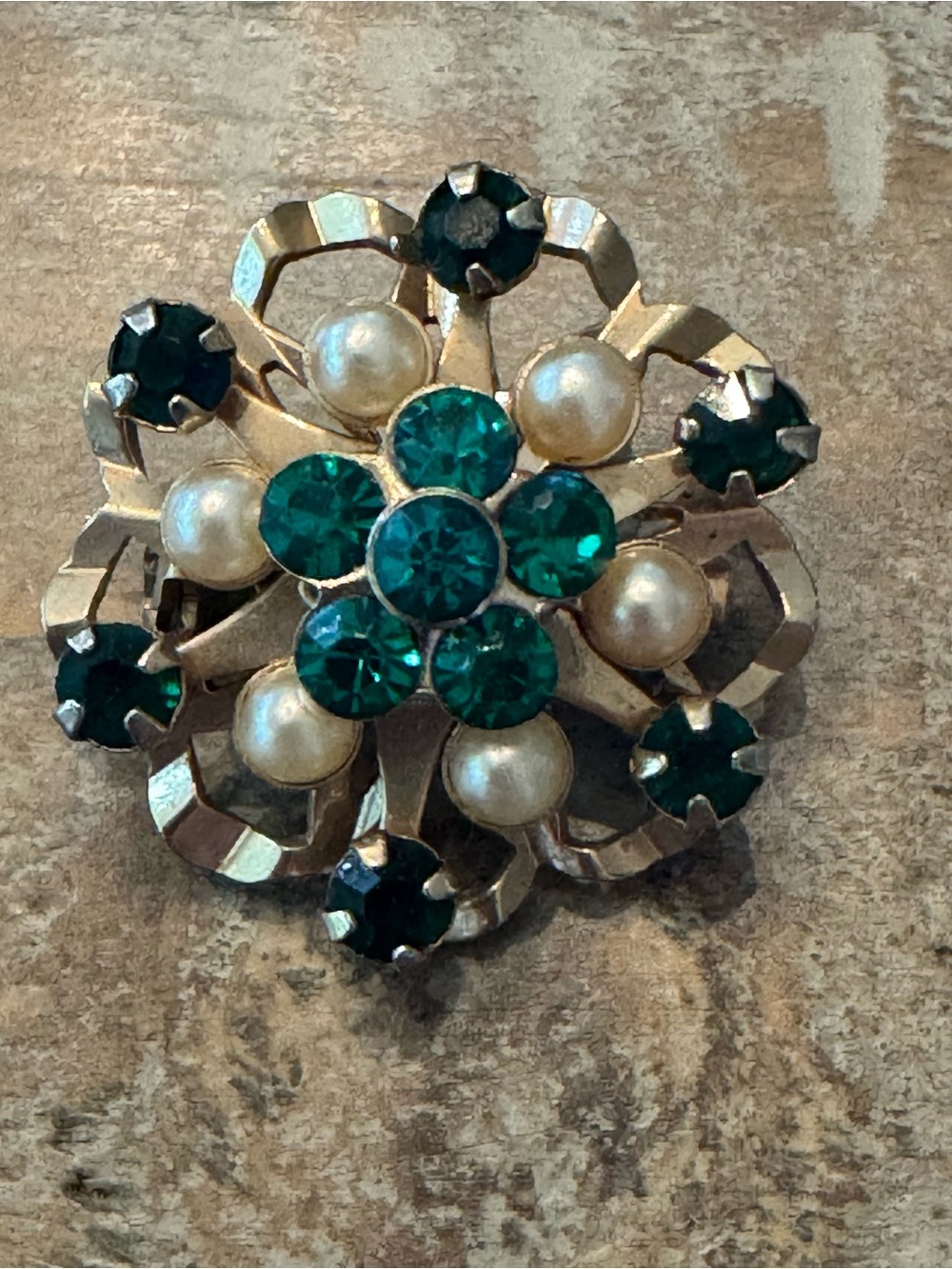 Vintage Coro Starburst Jewelry Brooch